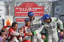 Podio: Umberto Scandola, Guido Damore (Skoda Fabia R5 #3, Car Racing), Giandomenico Basso, Lorenzo Granai (Ford Fiesta R5 LDI R5 #2, Movisport) 