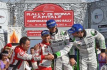 Podio: Umberto Scandola, Guido Damore (Skoda Fabia R5 #3, Car Racing), Giandomenico Basso, Lorenzo Granai (Ford Fiesta R5 LDI R5 #2, Movisport) 